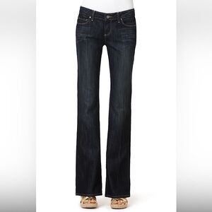 Paige Premium Denim "Laurel Canyon" Bootcut Jeans in McKinley Wash Dark Blue 27
